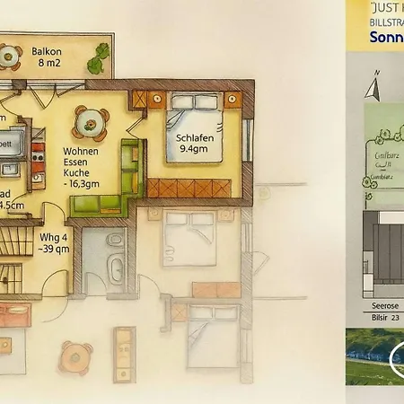 Lägenhet Sonnenduene Juist  Ferienwohnung Mit Balkon & Duenenblick Juist